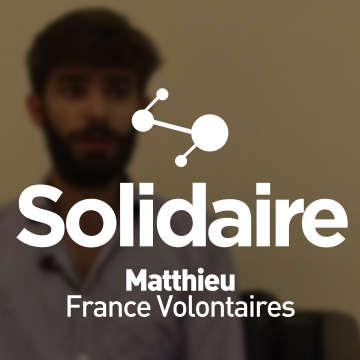 Matthieu, volontaire avec France Volontaires